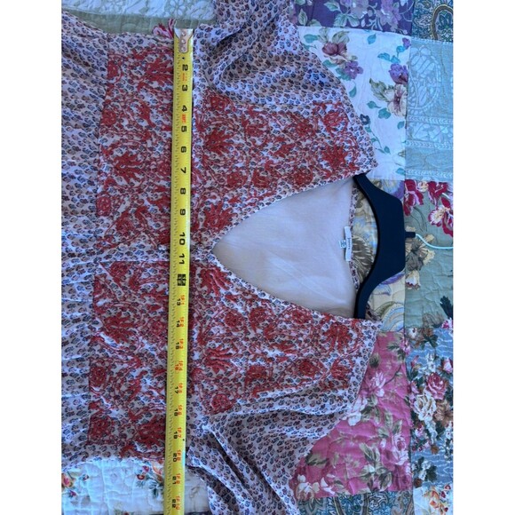 Jodifel Babydoll Tunic Shirt Medium Fall Colors Flowy Shirt Embroidery Boho - Picture 4 of 5